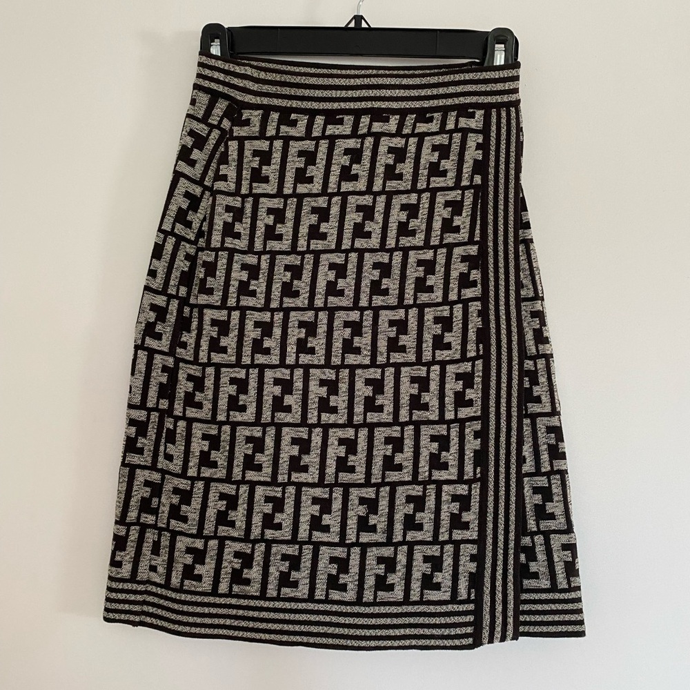 Vintage Fendi Monogram Skirt XS